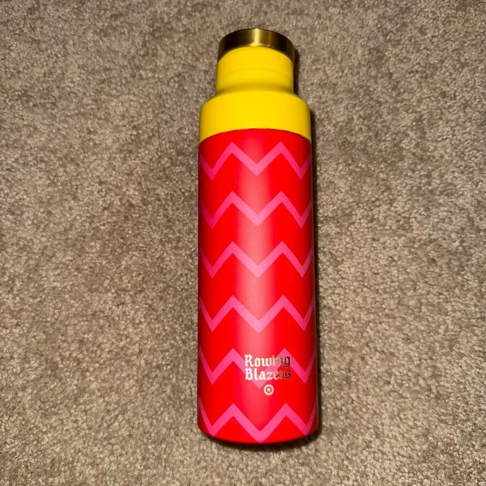 Target Rowing Blazers Vacuum Insulated Water Bottle Stainless Steel Red Pink NEW